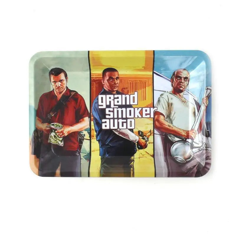 Metal Rolling Tray Tobacco  Free Shipping Plate Cigar Smoking 180*125mm