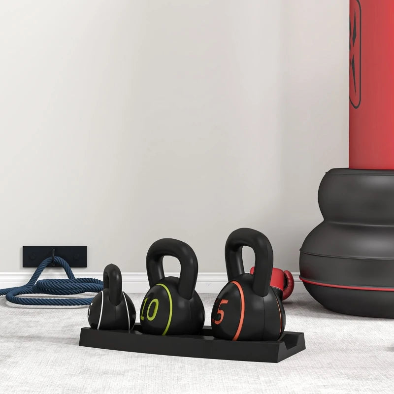 PINGGO Three-Piece Kettlebell Set, Used for hand strength training，Handle with plastic protective cover to prevent detachment