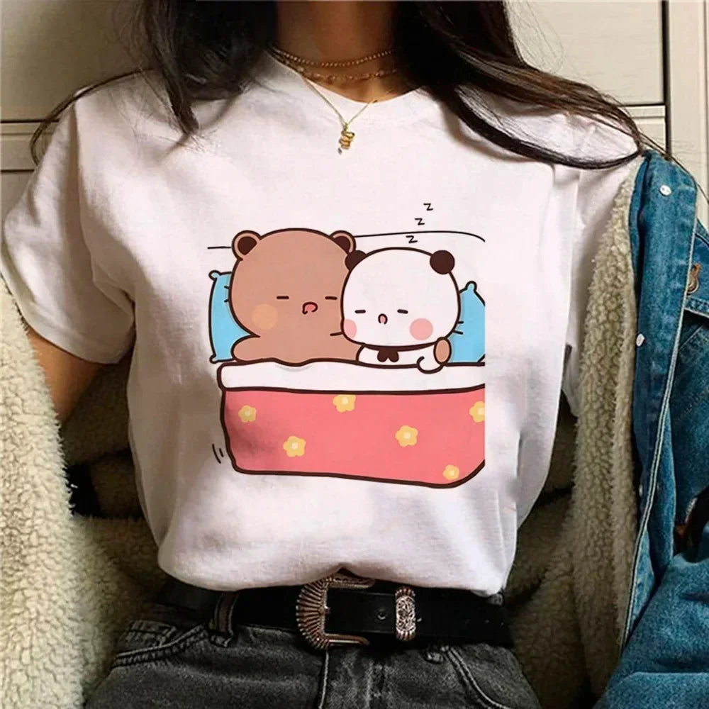 Bubu Dudu T-shirt Female Cartoon Print Pattern T-shirt Girl Free P&P 6-11 Days