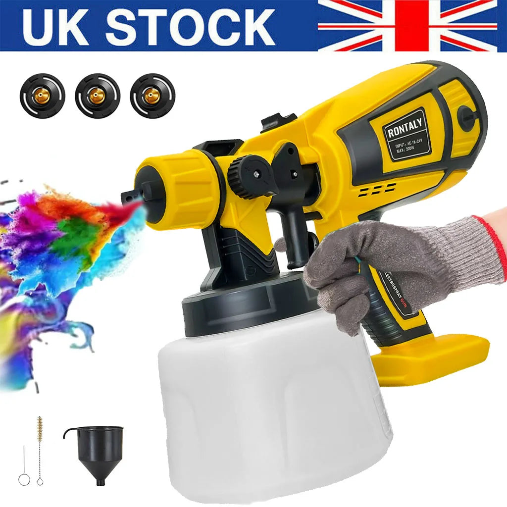 Paint Sprayer Cordless Compatible with DeWalt 18v Battery Powered HVLP FAST P&P
