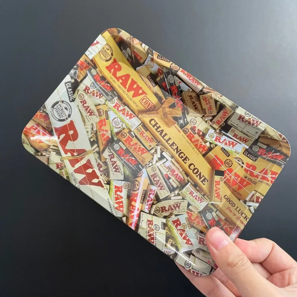 RAW Rolling Tray Multiple Cool Designs Gift  18*12.5cm Smoking Accessories