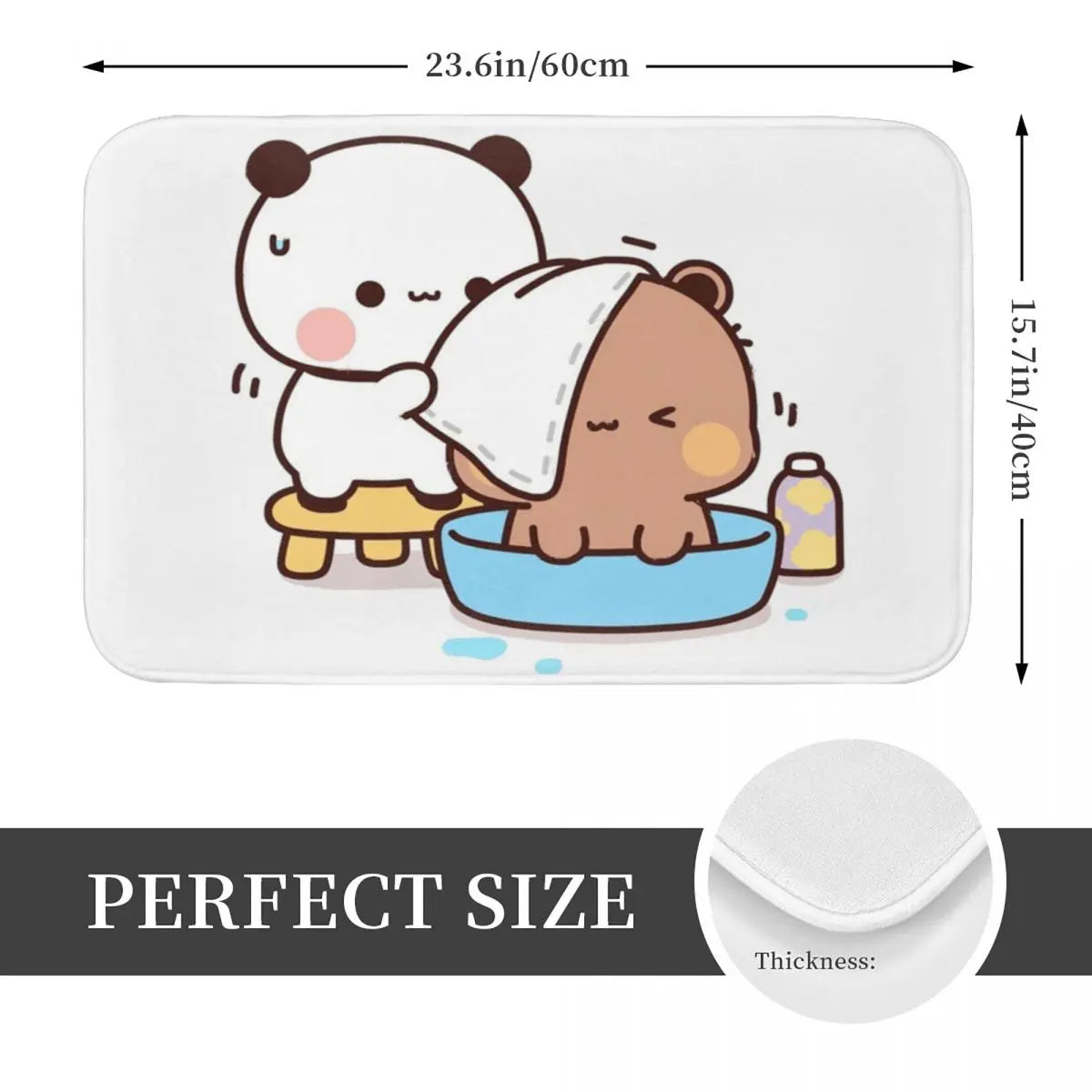 Bubu And Dudu Bath Foot Mat for Shower Home Decor Bear Bath Mat Quick Non Slip
