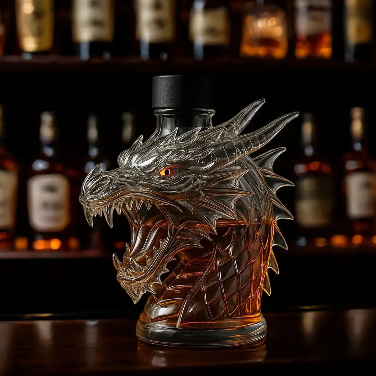 300/350ml Animal Shaped Bottle Glass Whiskey Decanter with Leak-Proof Seal Stop