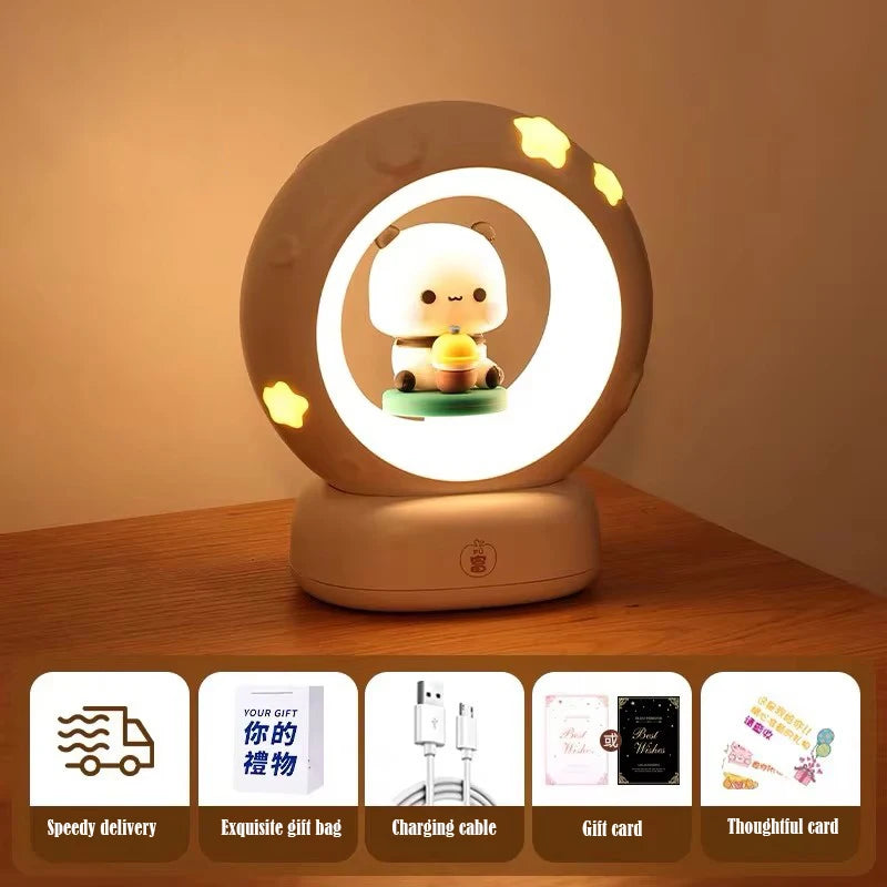 Bubu Dudu LED Night Light USB Charging With Gift Card Gift Box Couple Gift