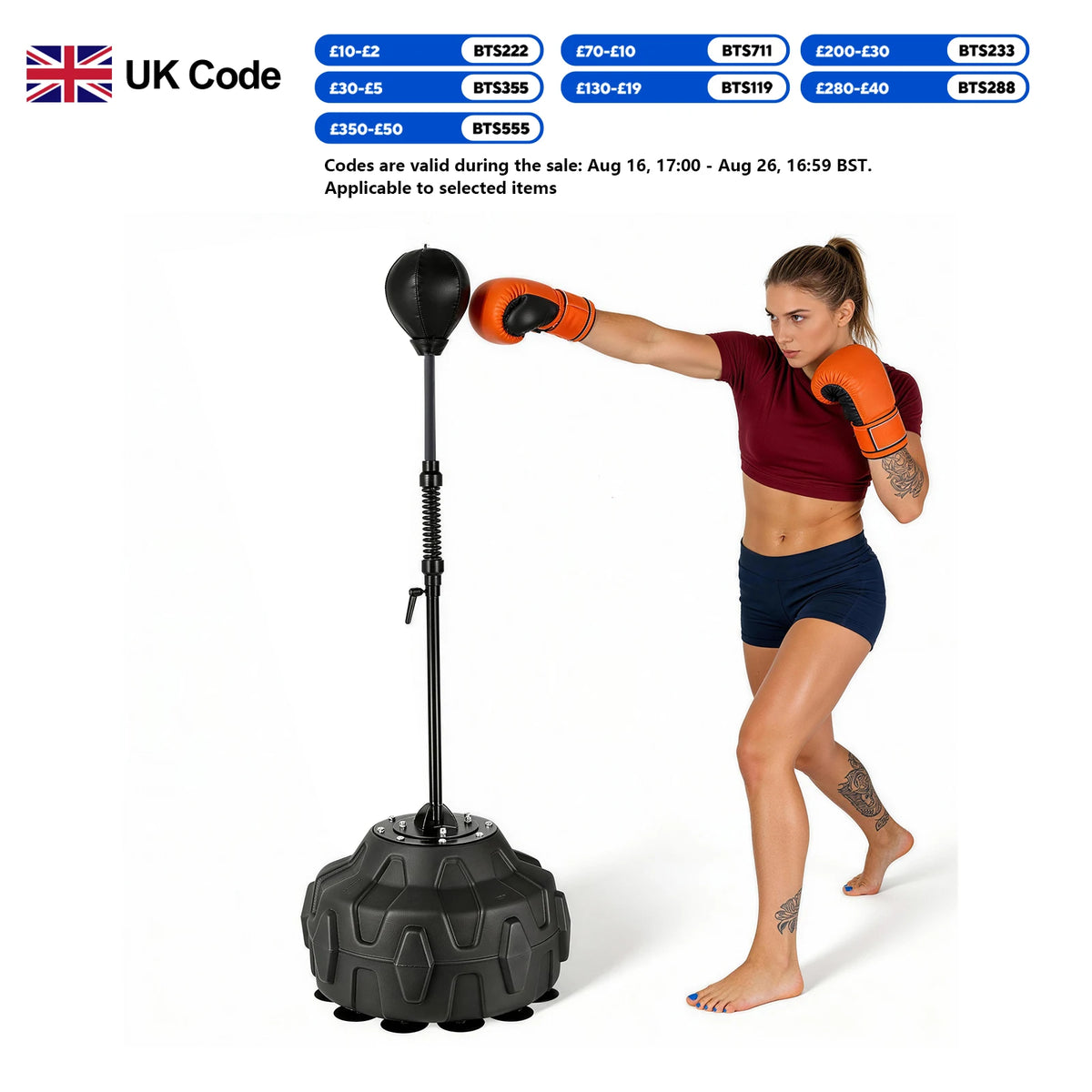 Punching Bag with Stand Height Adjustable 144.7-184.9 cm Kickboxing Training Speed Ball Reflex Boxing Equipment for Adults Kids Teens Home Gym Fitness Workout Muay Thai Martial Arts Standing Punch Bag Set