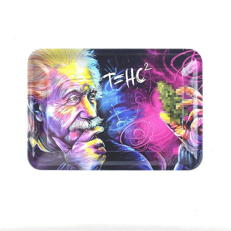Metal Rolling Tray Tobacco  Free Shipping Plate Cigar Smoking 180*125mm