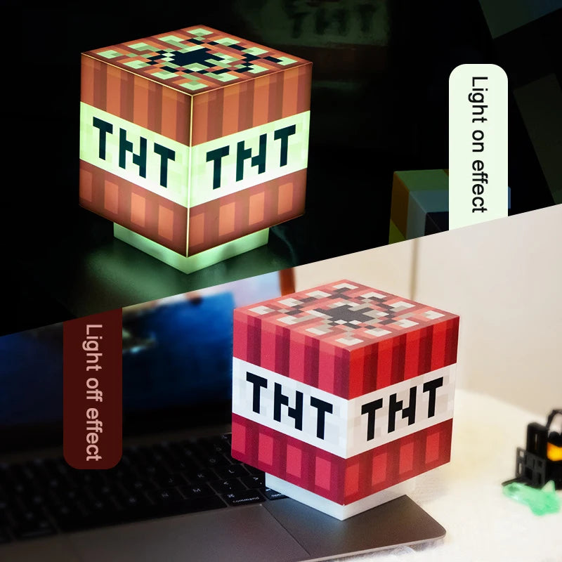 Minecraft TNT Light with Official Game Sounds Handheld Light Room Decor Kids