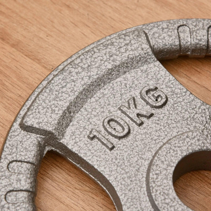PINGGO Set of 2 Cast Iron Weight Plates for 2"/5cm Hole Barbell Weight 2 x 10kg