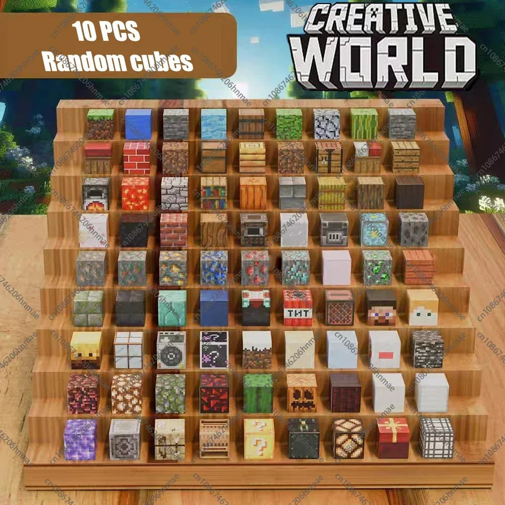 Magnetic Building Blocks Mine World Magnet Cube for Stacking Construction Set STEM Sensory Toys Kids Boys Girls Ages 3+ DIY Toys