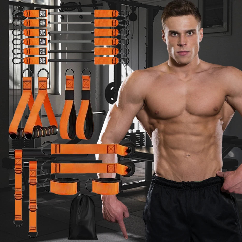 Multifunctional Pilates Bar with Resistance Bands Portable Yoga Pilates Stick Beginner Workout Equipment Yoga Set for Full Body