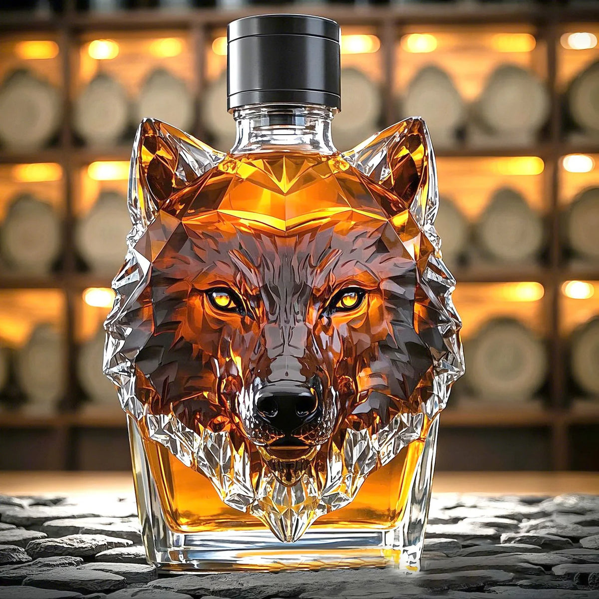 300/350ml Animal Shaped Bottle Glass Whiskey Decanter with Leak-Proof Seal Stop