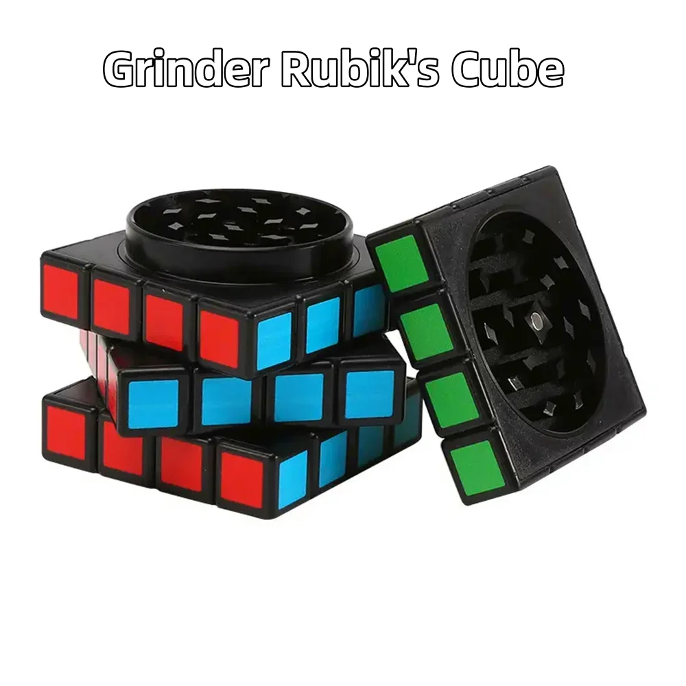 Magnet Magic Cube Four Layers Grinder Multifunctional 1.8Inch Magic Cube Grinder