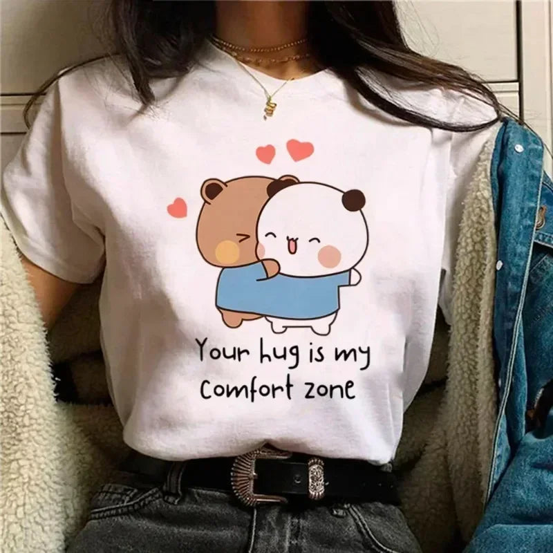 Bubu Dudu T-shirt Female Cartoon Print Pattern T-shirt Girl Free P&P 6-11 Days