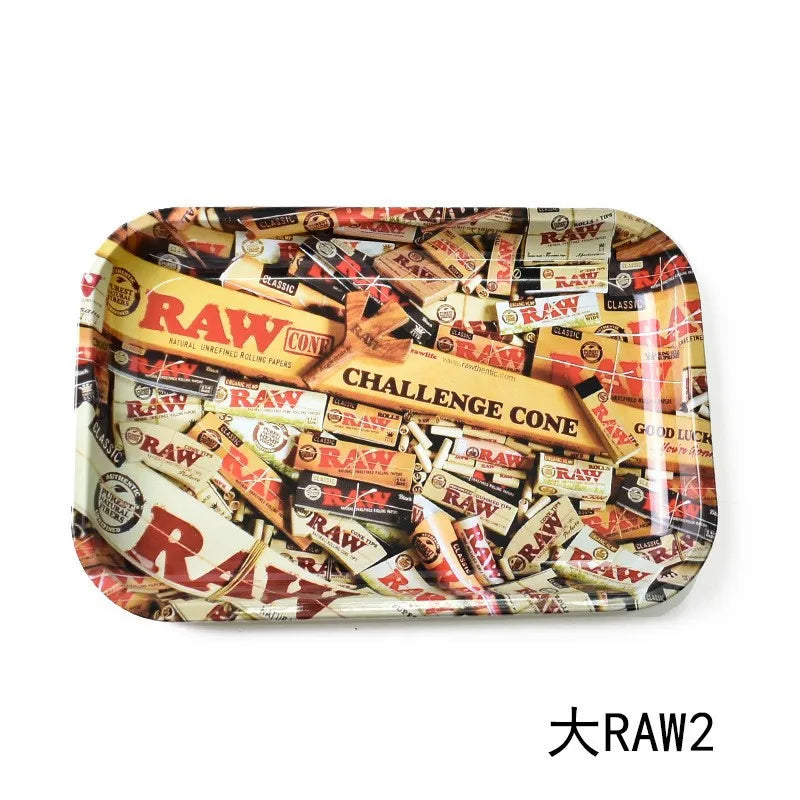 Metal Rolling Tray Tobacco  Free Shipping Plate Cigar Smoking 180*125mm