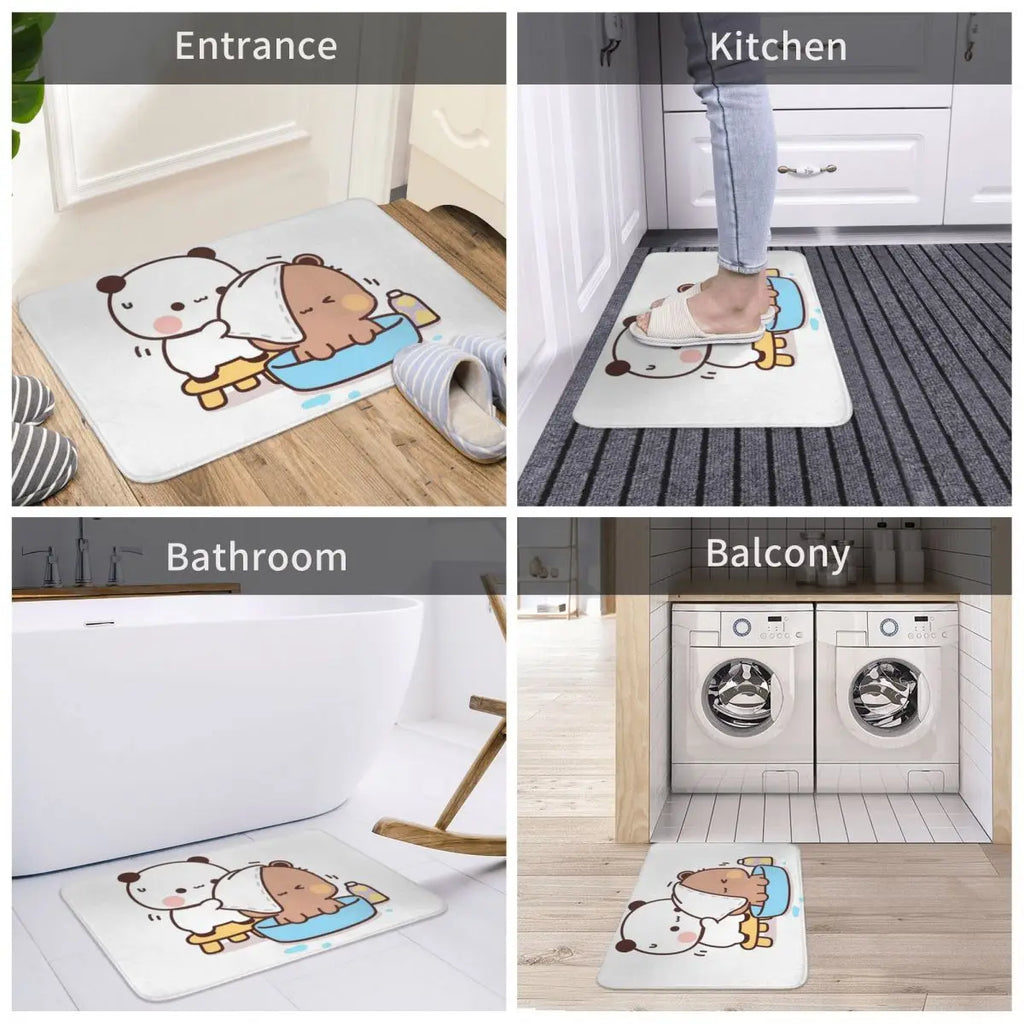 Bubu And Dudu Bath Foot Mat for Shower Home Decor Bear Bath Mat Quick Non Slip